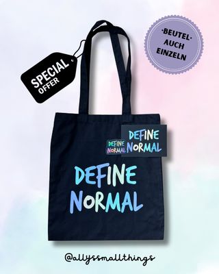 Define Normal - Beutel, Tasche Fairtrade Regenbogen