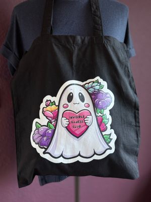 Invisible Illness Gespenst đť Beutel, Tasche Fairtrade, Geist