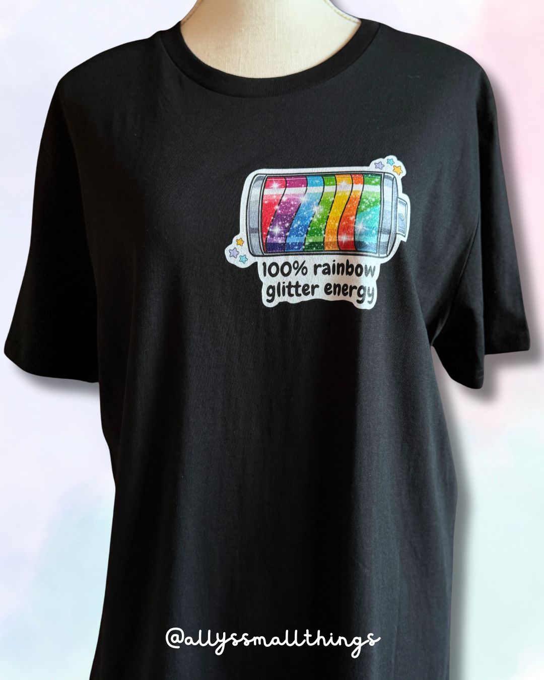 Rainbow Energy Batterie 🌈 T-Shirt, Shirt Bio, Fairtrade, Regenbogen Pride