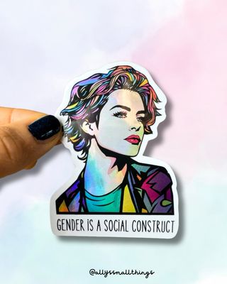 Gender is a social construct! Holographischer Sticker Gender is a social construct! Holographischer Sticker