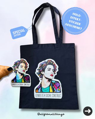 Gender is a social construct 🏳️🌈🏳️⚧️Limitiertes Set Beutel & Sticker, Tasche Fairtrade, Regenbogen, Queer, Nonbinary Gender is a social construct 🏳️🌈🏳️⚧️Limitiertes Set Beutel & Sticker, Tasche Fairtrade, Regenbogen, Queer, Nonbinary