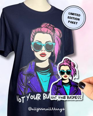 Not your business ⚡️ T-Shirt, Shirt Bio, Fairtrade, Feminist
