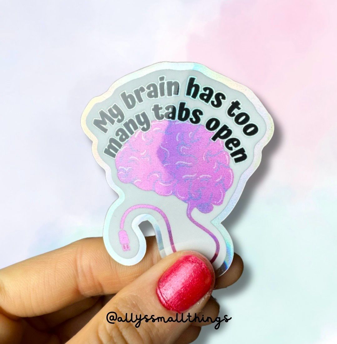 Too many tabs - Holografischer Sticker