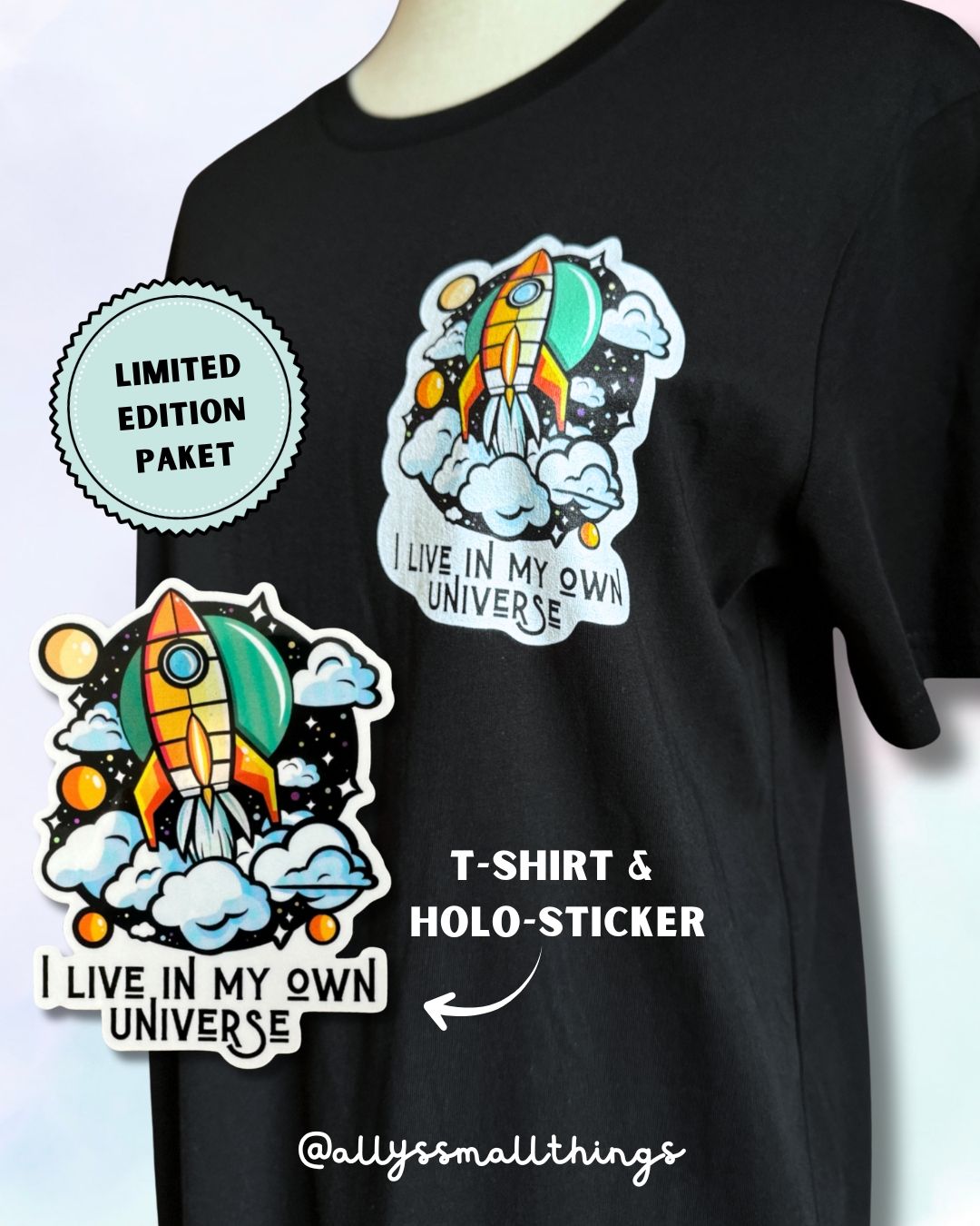My own universe Rakete 🚀 T-Shirt, Shirt Bio, Fairtrade, Neurodivergent, Space