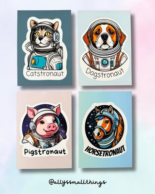 Animal Astronaut Crew đȘ - Postkarten (auch als Set) Animal Astronaut Crew đȘ - Postkarten (auch als Set)