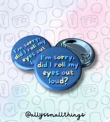 Did I Roll My Eyes 👀 Button, Anstecker, Regenbogen, Feminist