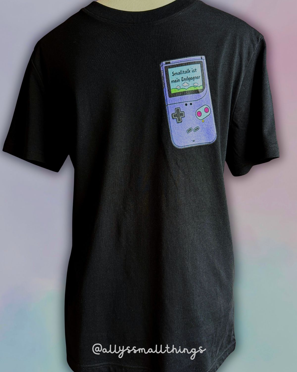 Smalltalk Endgegner 👾 T-Shirt, Shirt Bio, Fairtrade, Neurodivergent, wie Gameboy