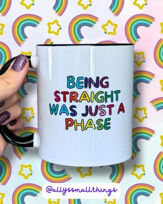 Just a phase 🌈 Tasse Pride, Queer, Regenbogen, not straight Just a phase 🌈 Tasse Pride, Queer, Regenbogen, not straight