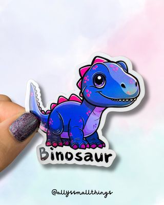 Binosaur Dino 🦕 Sticker, Aufkleber, Queer, Pride, Bisexuell, Bi Binosaur Dino 🦕 Sticker, Aufkleber, Queer, Pride, Bisexuell, Bi