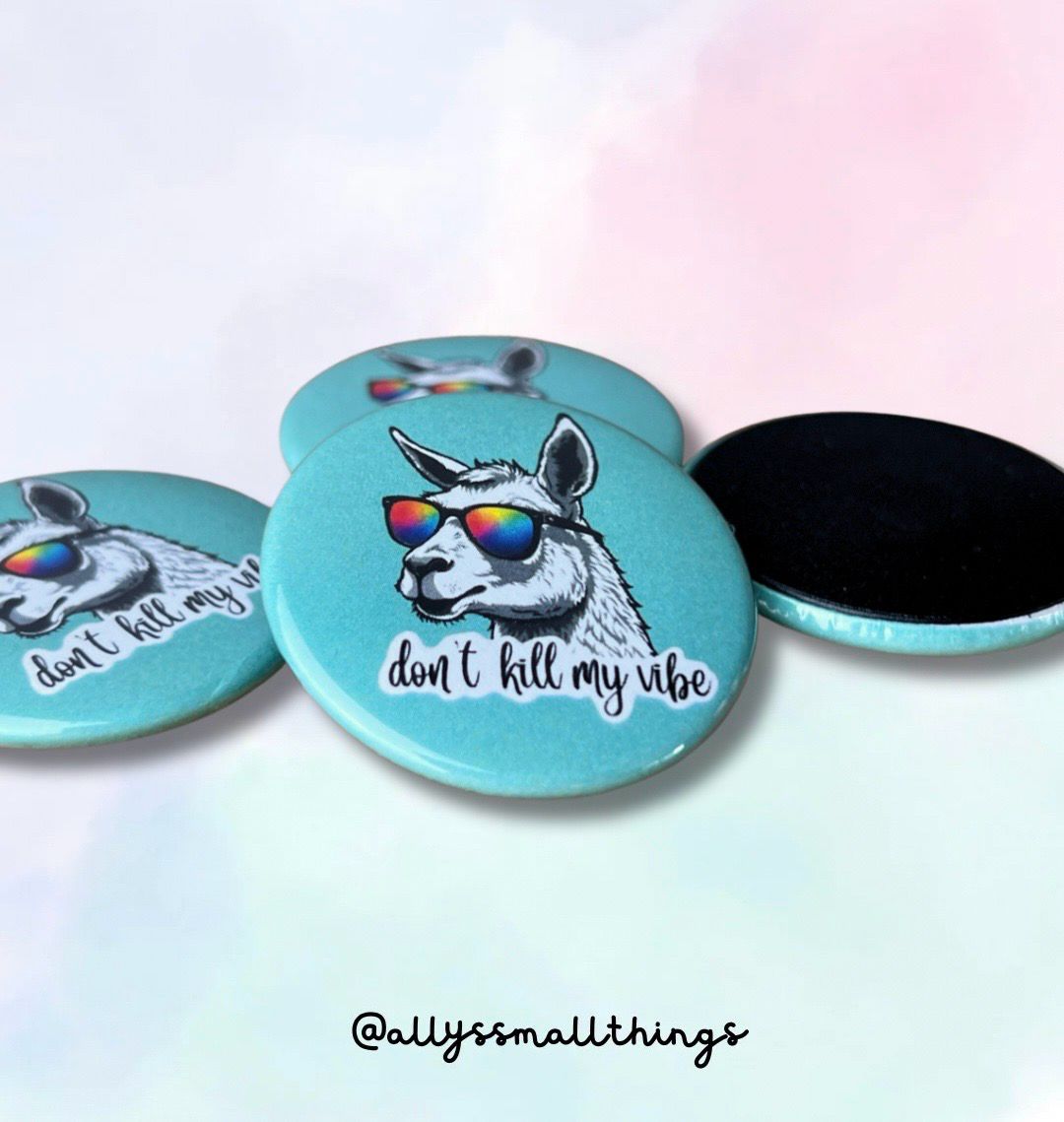Don’t kill my vibe Lama - Magnet​ 🦙 Regenbogen, Queer, Motivation