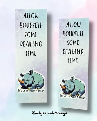 It’s ok to need a break - Lesezeichen Nashorn, Lesen, Buch, Mental Health It’s ok to need a break - Lesezeichen Nashorn, Lesen, Buch, Mental Health