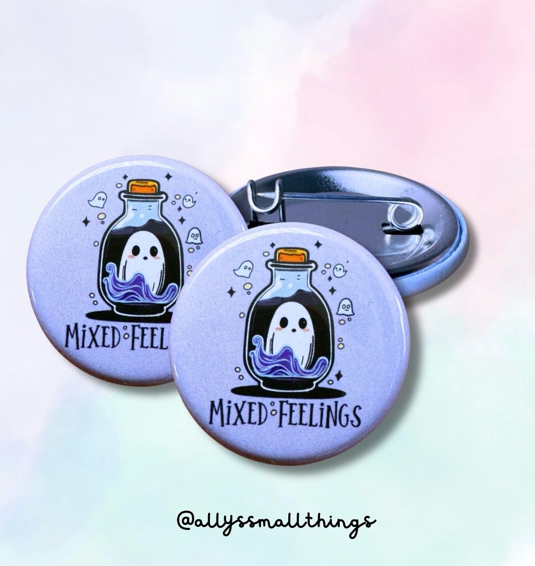 Mixed Feelings 👻 Button, Pin, Geist, Gefühle, Mental Health