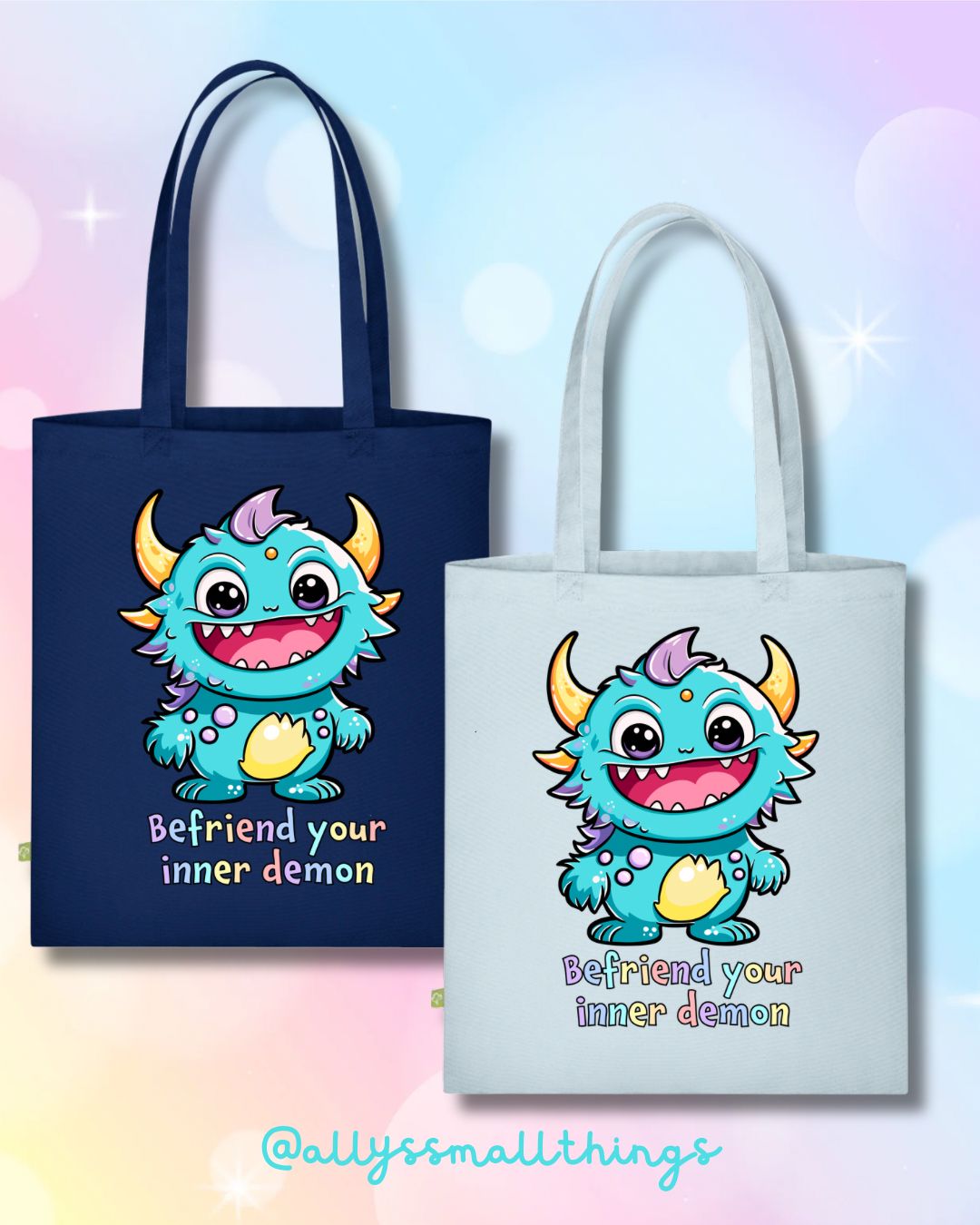 Befriend your inner Demon 👻 Beutel, Bag, Tasche, Monster, Mental Health