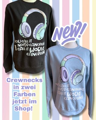 Kopfhörer World Cancelling  🎧 Sweatshirt, Fairtrade, Pulli, Crewneck, Headphones