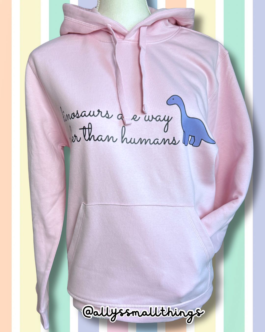 Dinosaurs are way better 🦕 Hoodie, Bio, Fairtrade, Pulli, Kapuzenpulli Dino, Dinosaurier, Rosa