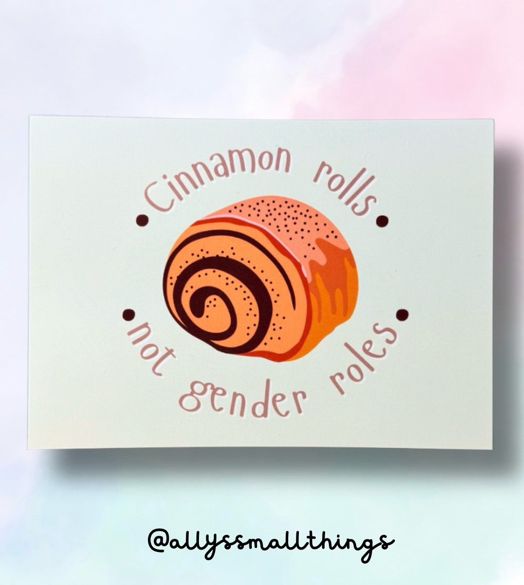 Cinnamon rolls not gender roles - Postkarte