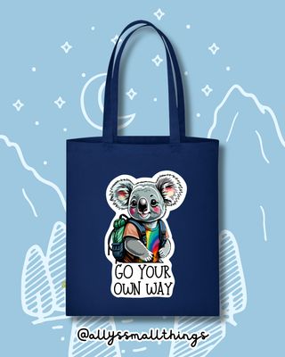 Go your own way Koala 🐨 Beutel, Tasche, Regenbogen, Queer, Neurodivergent
