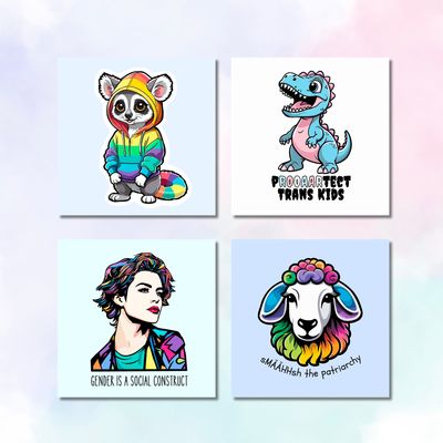 Pride • Rainbow • Trans • Gender • Ally - Paper Sticker