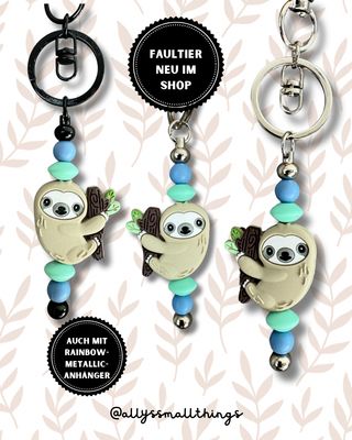 Happy Sloth 🦥 Schlüsselanhänger Faultier, Anhänger