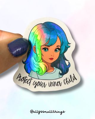 Protect your inner child -  Holographischer Sticker