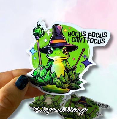 Hocus Pocus Can’t focus Frosch 🐸 Aufkleber Hocus Pocus Can’t focus Frosch 🐸 Aufkleber