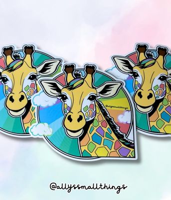 Rainbow Giraffe - Pride Sticker