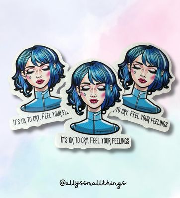 Feel your feelings - Mental Health Sticker, Woman, Gefühle, Neurodivergent