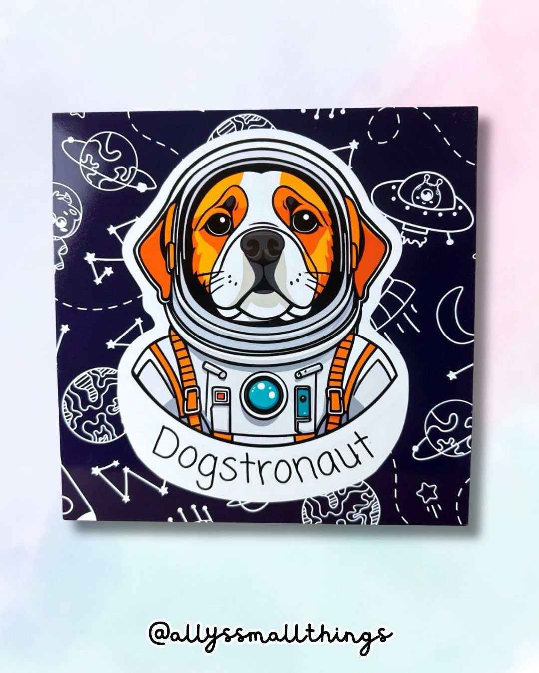 Dogstronaut - Großer Print auf Premiumkarton