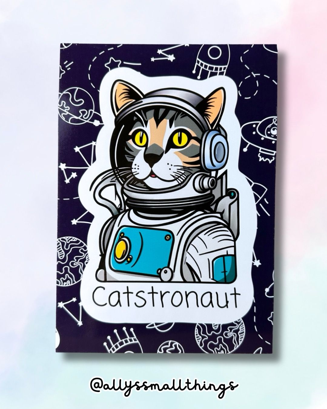 Catstronaut Großer Print, Katze, Astronaut, Weltall, Cat, Space