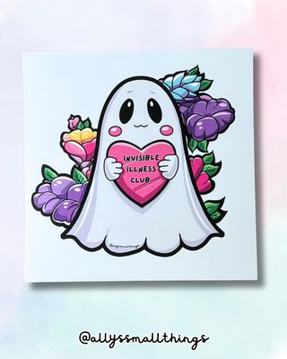 Invisible Illness Club Postkarte đź‘» Gespenst, Geist, Chronisch krank, Mental Health Invisible Illness Club Postkarte đź‘» Gespenst, Geist, Chronisch krank, Mental Health