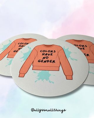 Colors have no gender -Sticker