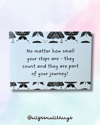 Small steps count Postkarte 🧡 Mental Health, Chronic Illness, Healing, Motivation, Mut