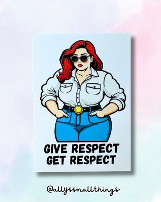 Give respect Postkarte 🧡 Feminist, Woman, Respekt, Support