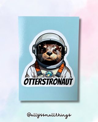 Otterstronaut Astronaut Postkarte 🦦 Otter, Weltall, Tier, Universum