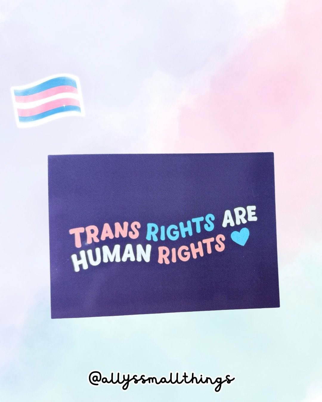 Trans rights are human rights Postkarte 🏳️‍⚧️ Pride, Queer, Nonbinary, Enby