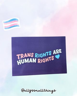 Trans rights are human rights Postkarte 🏳️‍⚧️ Pride, Queer, Nonbinary, Enby