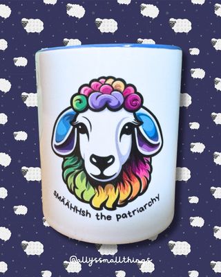 Smash the patriarchy Schaf 🐑 Tasse Feminist Regenbogen Smash the patriarchy Schaf 🐑 Tasse Feminist Regenbogen