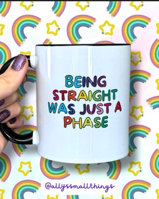 Just a phase 🌈 Tasse Pride, Queer, Regenbogen, not straight