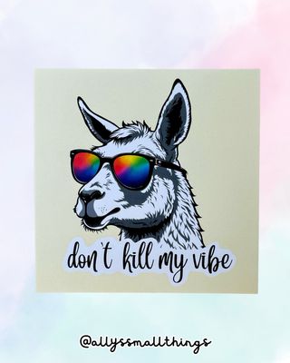 Don‘t kill my vibe Lama 🦙 Print, Queer, Regenbogen, Pride
