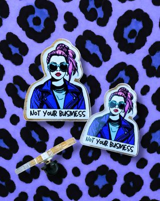 Not your business ⚡️ Feminist Acryl Pin, Destroy the Patriarchy, Queer