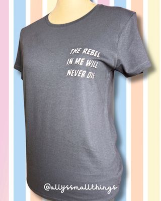 The Rebel in me - Womxn Shirt, T-Shirt, Punk, Feminist, Bio-Baumwolle, Fairtrade