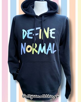 Define normal 🌈 Hoodie, Bio, Fairtrade, Pulli, Neurodivergent, ADHS, Queer