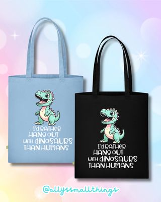 Wanna hang with Dinosaurs 🦖 Beutel, Bag, Tasche, Dino, Dinosaurier