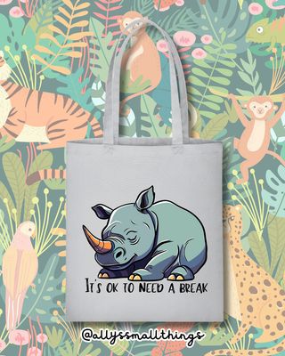 Need a Break Nashorn 🦏  Beutel, Tasche, Gefühle, Mental Health