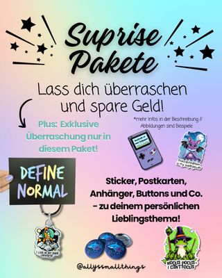 Surprise Paket 💫 Überraschung &amp; Sparen. Wähle dein Thema wie Neurodivergent, Queer, Feminist, Mental Health Support