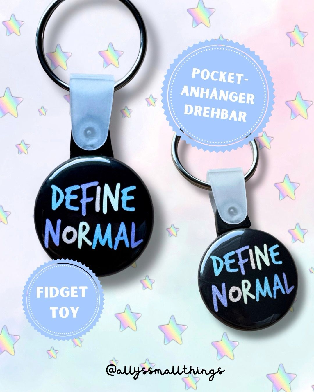 Define Normal 🌈 Anhänger, Fidget Toy, Ally, Feminist
