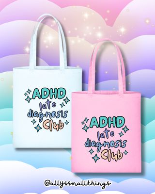 ADHD late diagnosis Club 💫 Tasche, Beutel, ADHS, Neurodivergent, AuDHS