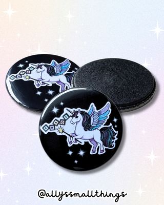 Chaos Einhorn 🦄 Magnet 37 mm, Neurodivergent, Fantasy, ADHS