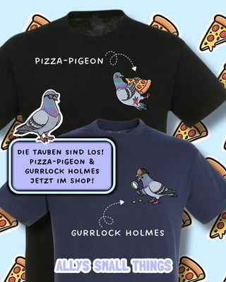 Taube Pizza oder Detektiv 🍕🐦 🔍 T-Shirt, Shirt Fairtrade, Lustig, Tiere, Tauben, Tierschutz