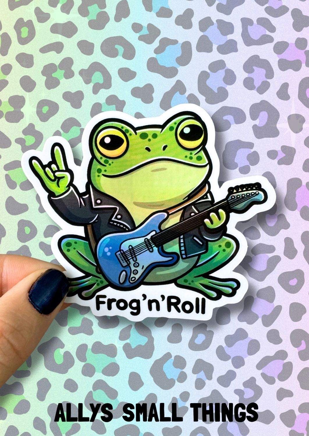 Rebel Rock Frosch 🐸 Sticker, Aufkleber, Punk, Tiere, Lustig, Rock‘n‘Roll